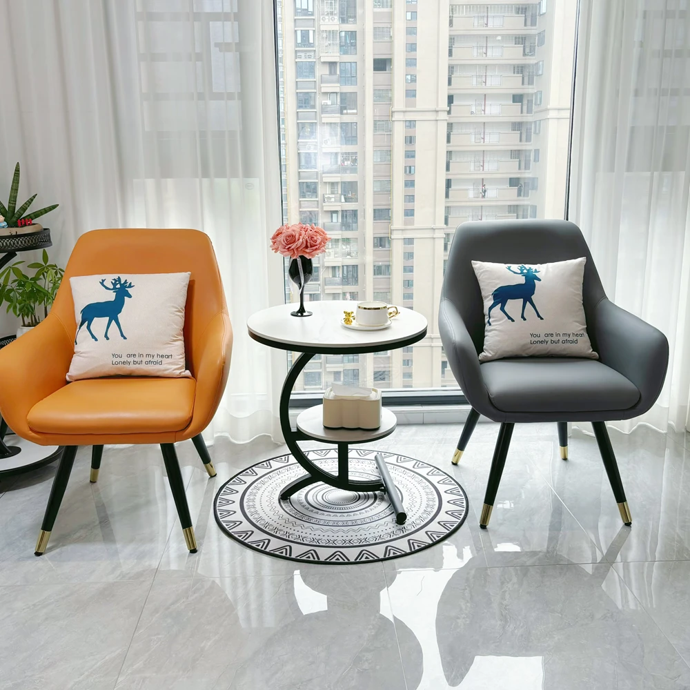 田园小栈轻奢岩板阳台茶桌茶椅组合客厅简约休闲阳台茶桌茶椅组合