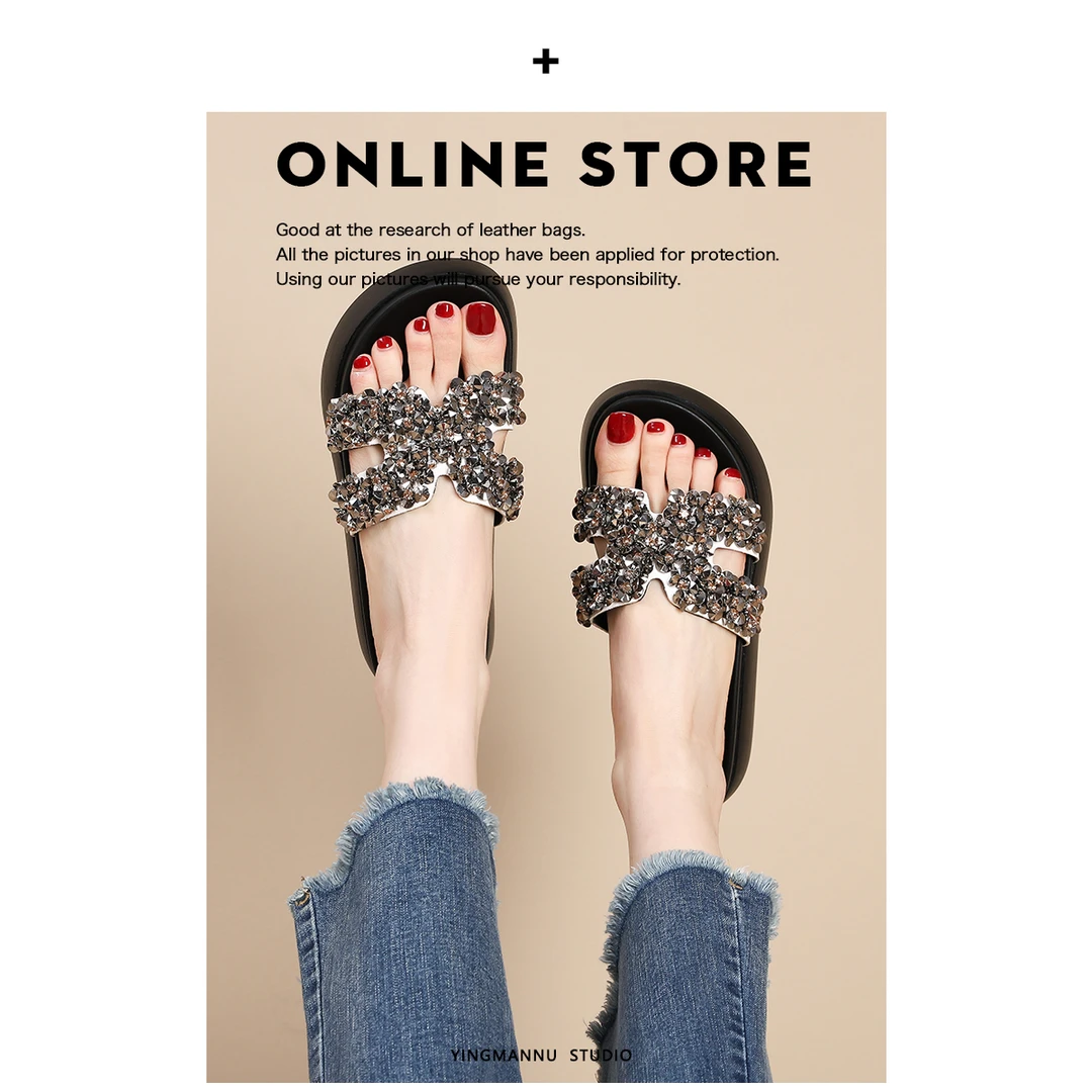 5公分厚底凉拖鞋女外穿2025新款夏季小个子女士海边沙滩防滑增高