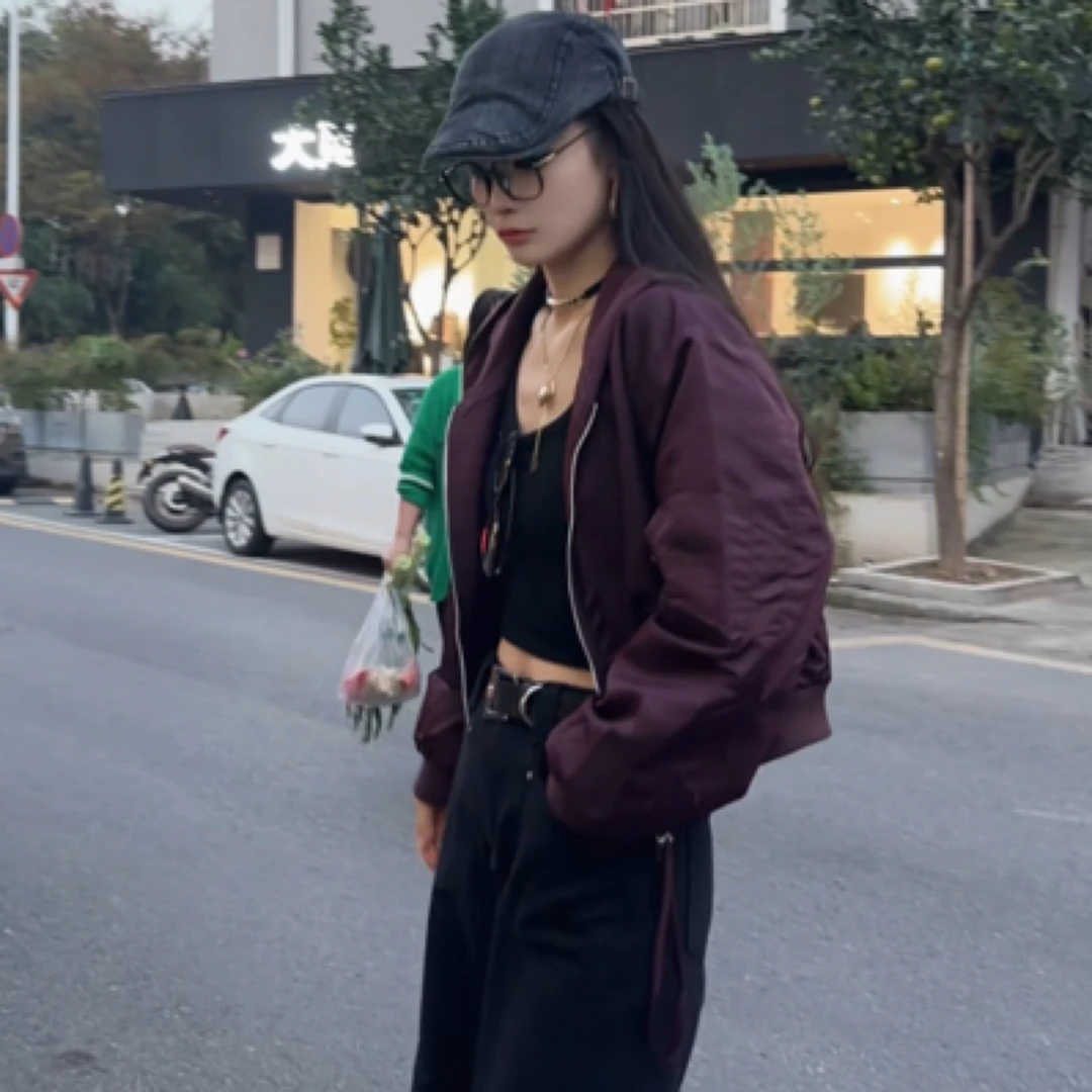 【缪大大力推】88719新品时尚小众设计连帽加棉短款棒球服外套