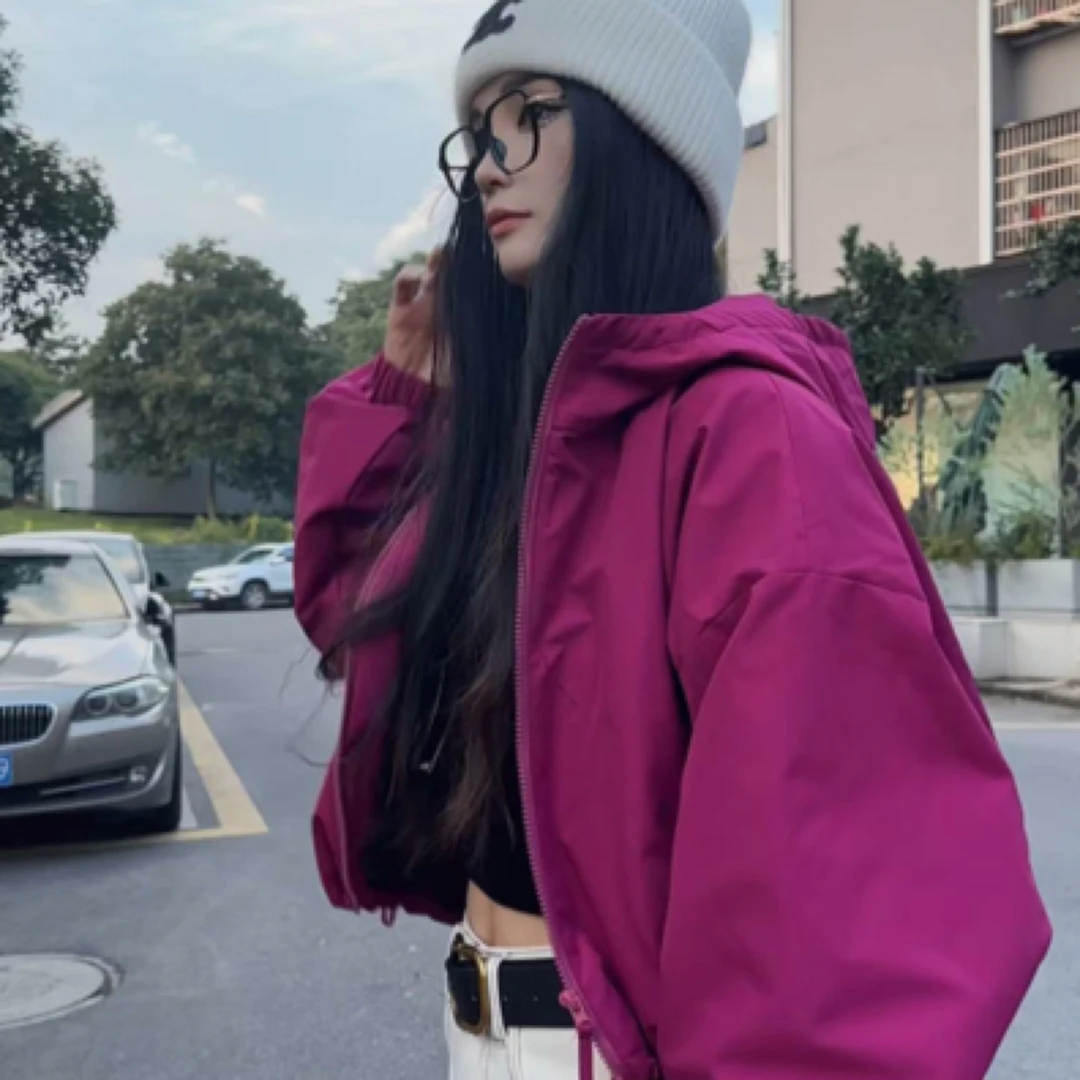 【缪大大服饰】68101新品休闲冲锋衣短款派克外套