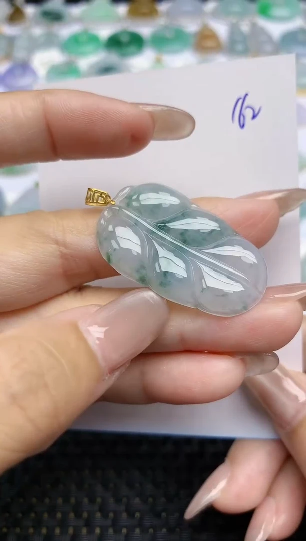 【闪购商品】翡翠颈饰18K金镶嵌天然A货翡翠 162