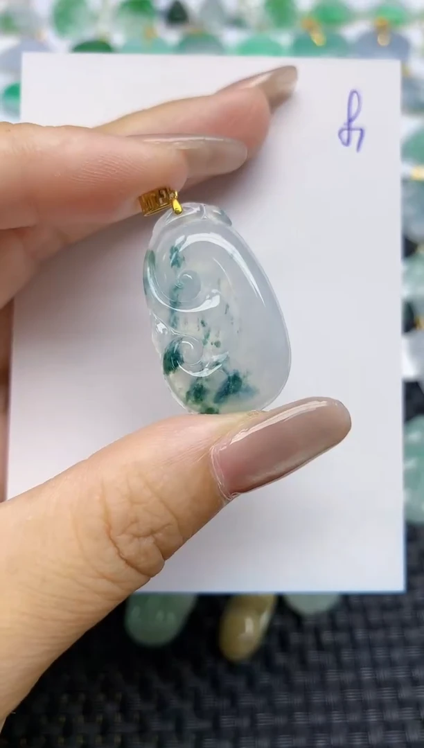 【闪购商品】翡翠颈饰18K金镶嵌天然A货翡翠 81