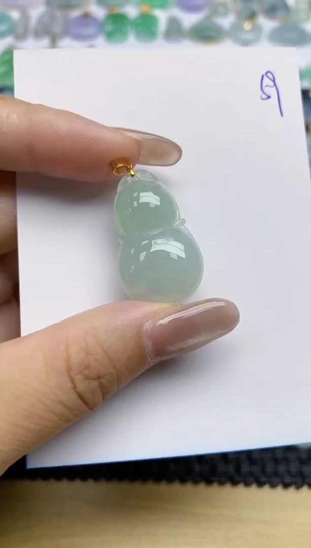 【闪购商品】翡翠颈饰18K金镶嵌天然A货翡翠 59