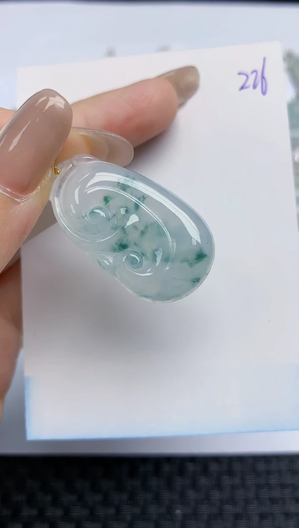 【闪购商品】翡翠颈饰18K金镶嵌天然A货翡翠 226
