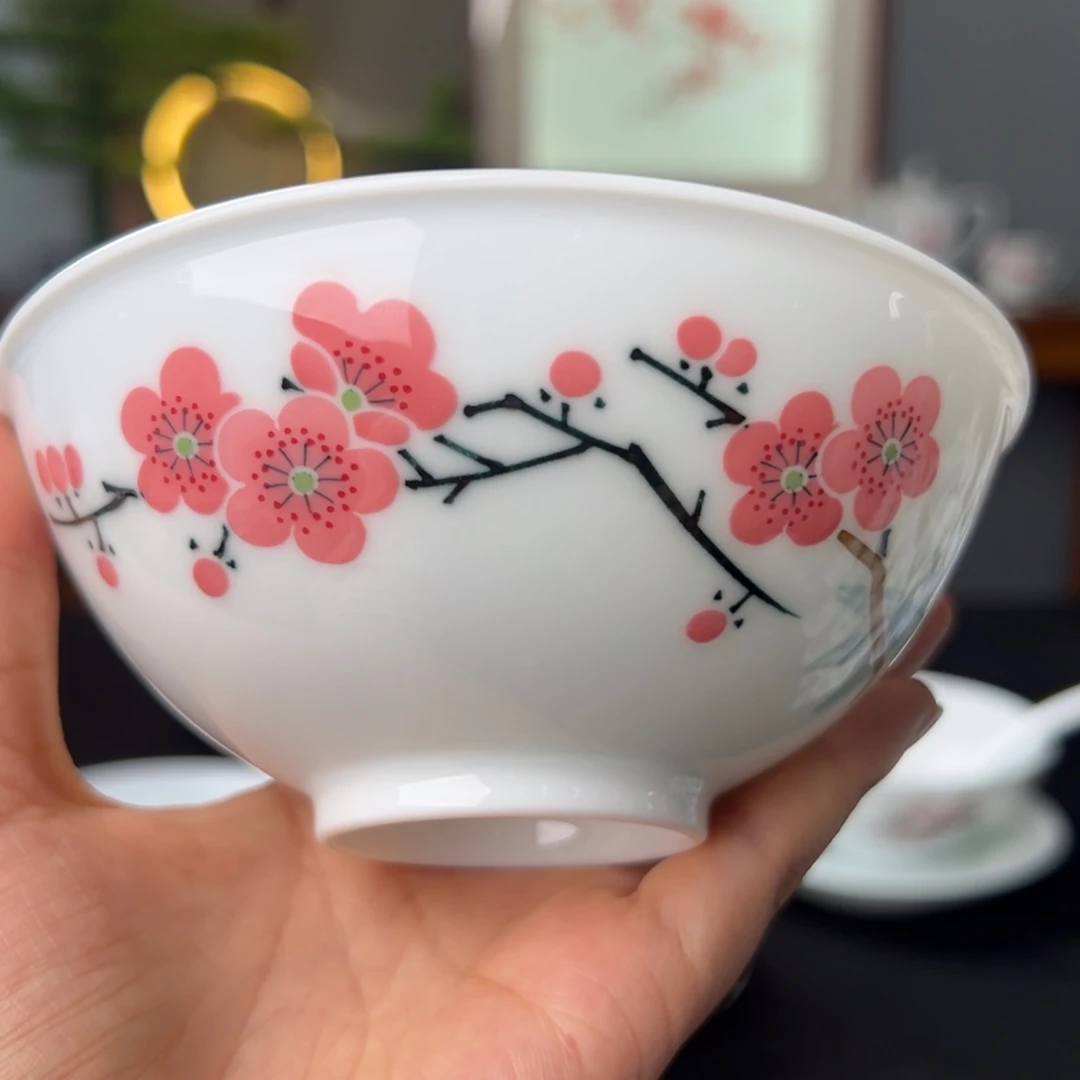 翠竹红梅餐碗一级品
