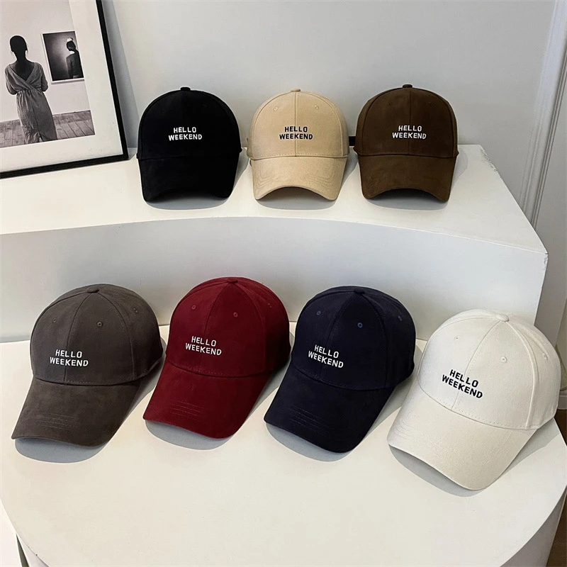 百搭显脸小棒球帽时尚字母刺绣帽子女新款春夏季大头围弯檐鸭舌帽