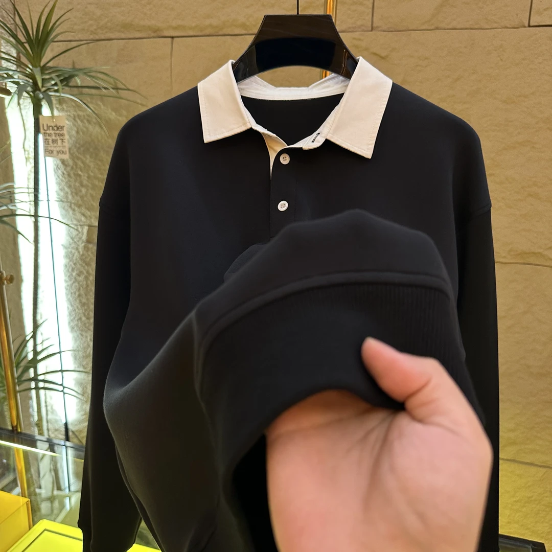 8808-2经典时尚休闲宽松气质百搭翻领长袖卫衣 宾哥专属