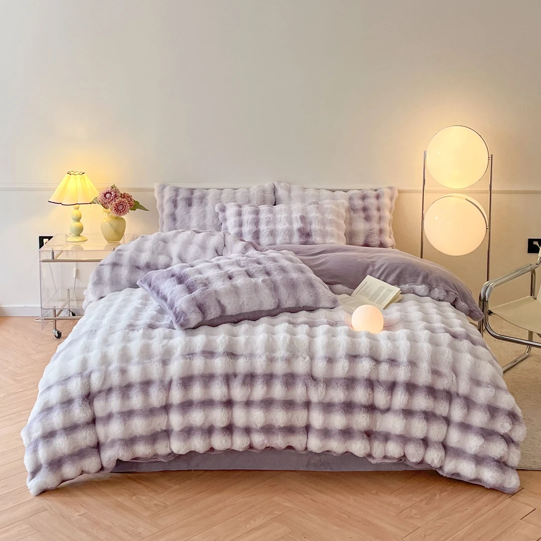 紫色芬彩托卡四件套2.0*2.3