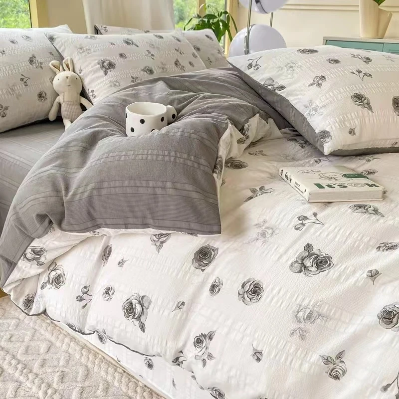 黑玫瑰云纱棉四件套2.0*2.3