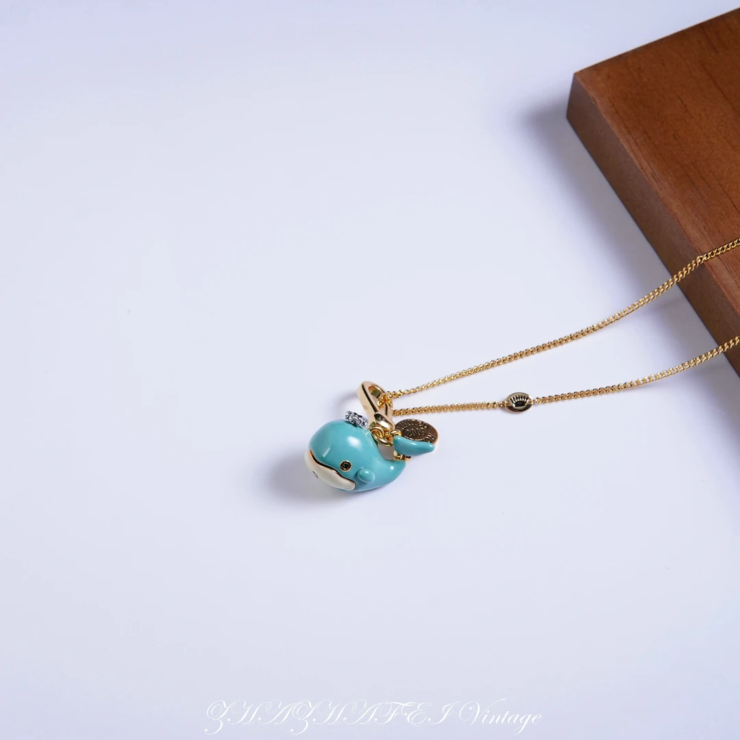 铜合金项链 溯源好物简约百搭小鲸鱼项链~5102