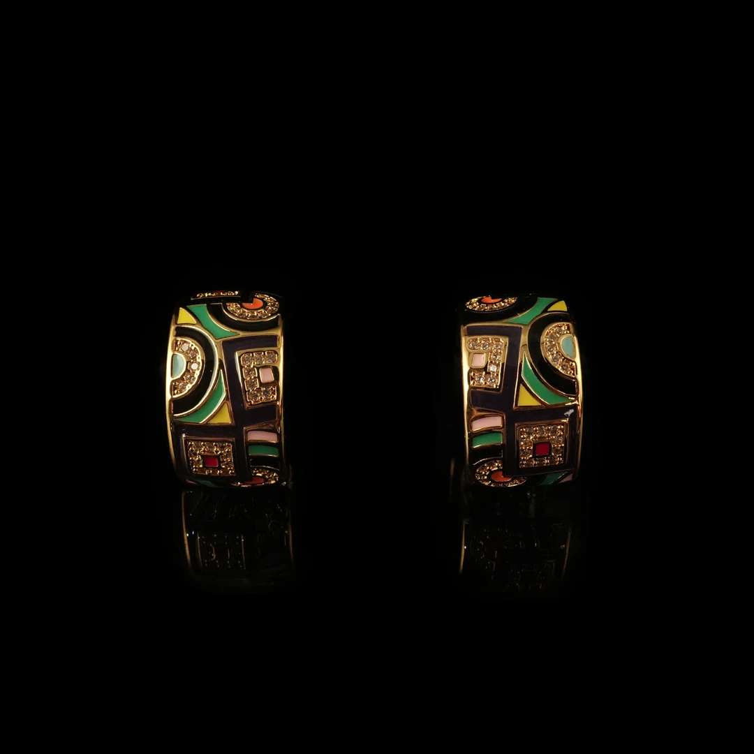 铜合金耳饰 溯源好物设计师原创设计复古C圈耳饰~5018