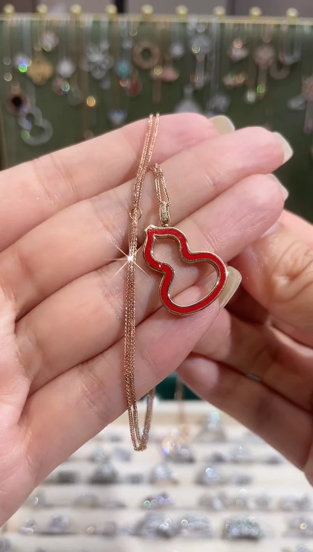 【闪购商品】钻石颈饰18K金镶嵌项链