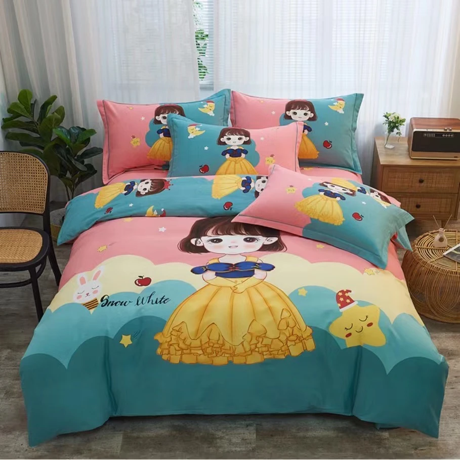 一家学生宿舍亲肤家纺全棉加厚四件套公主日记床上用品床品床单