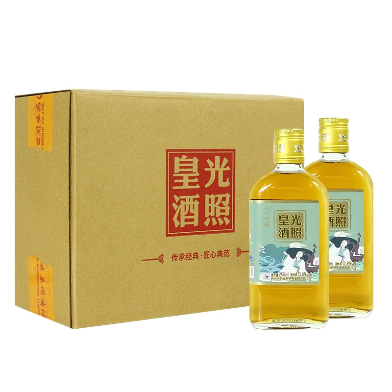 国韵光照皇酒250ml*1瓶传统半甜型黄酒绵甜醇香古法酿造