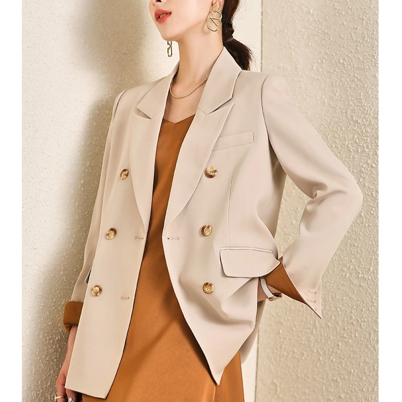 C廓形西装款高冷范翻领显瘦宽松垂感休闲西服AC200