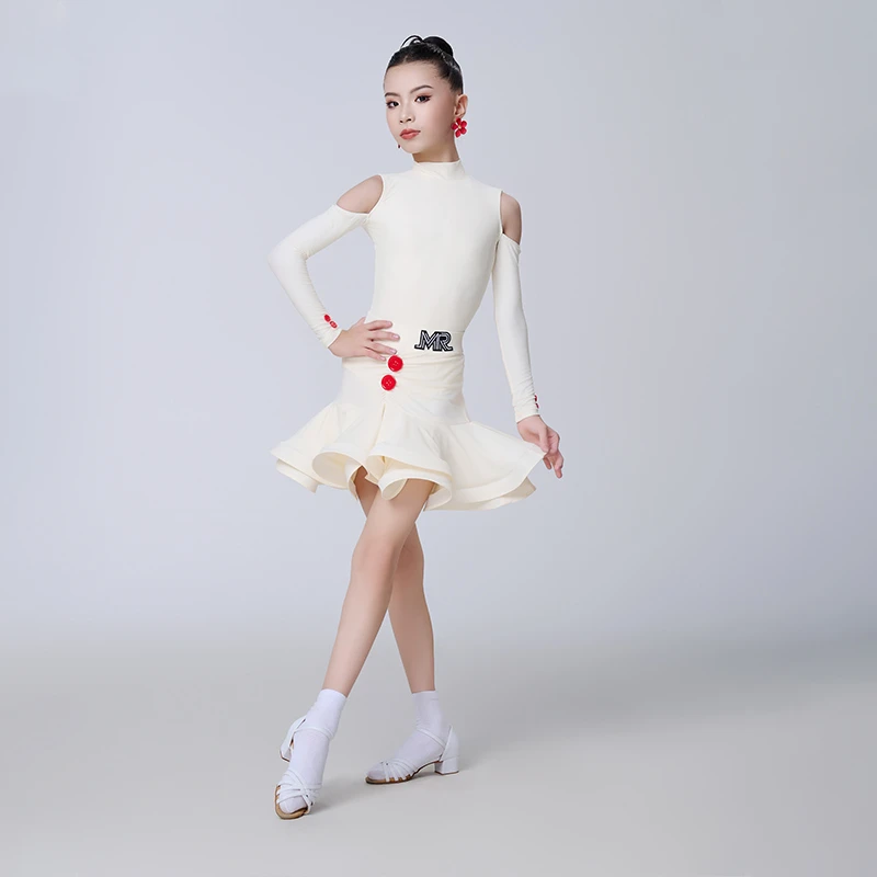 MR DANCE 秋冬新款M003高领露肩长袖分体练功服