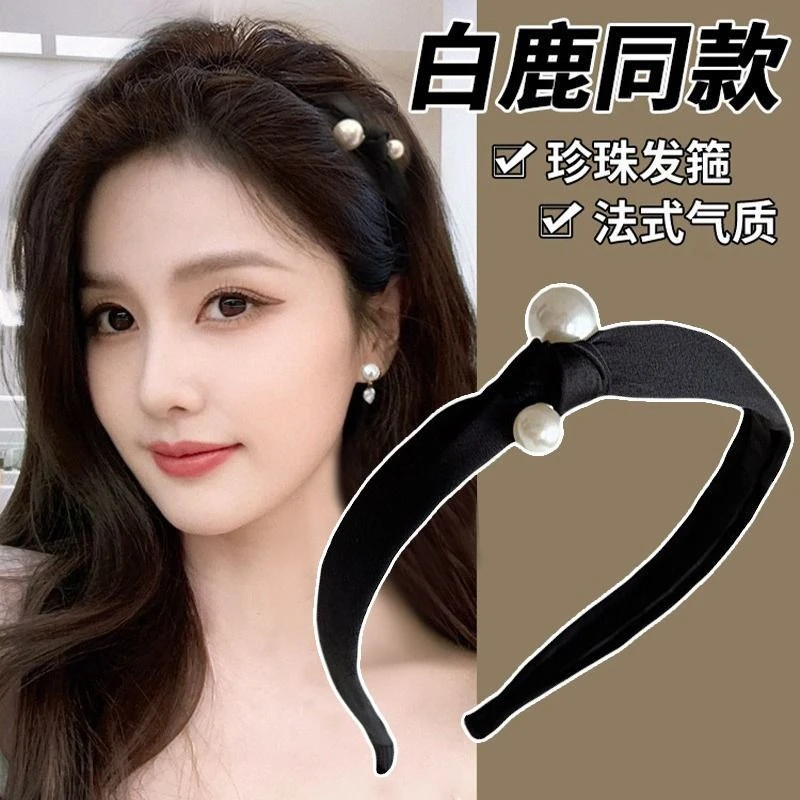 小香风发箍高颅顶百搭外出发卡头箍女款2023年新款