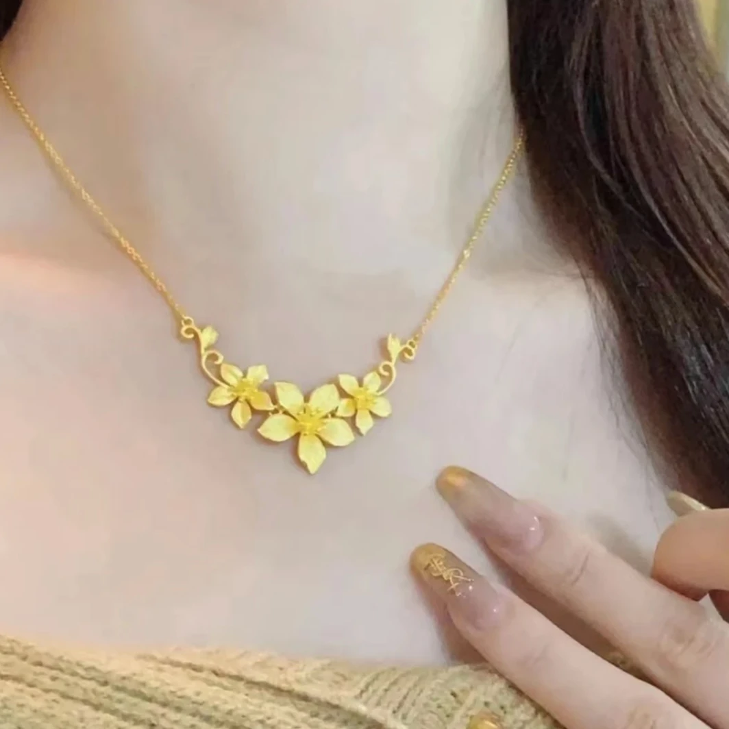 Chow Tai Seng/周大生足金999花烟草项链幸福花嫁系列甜美优雅
