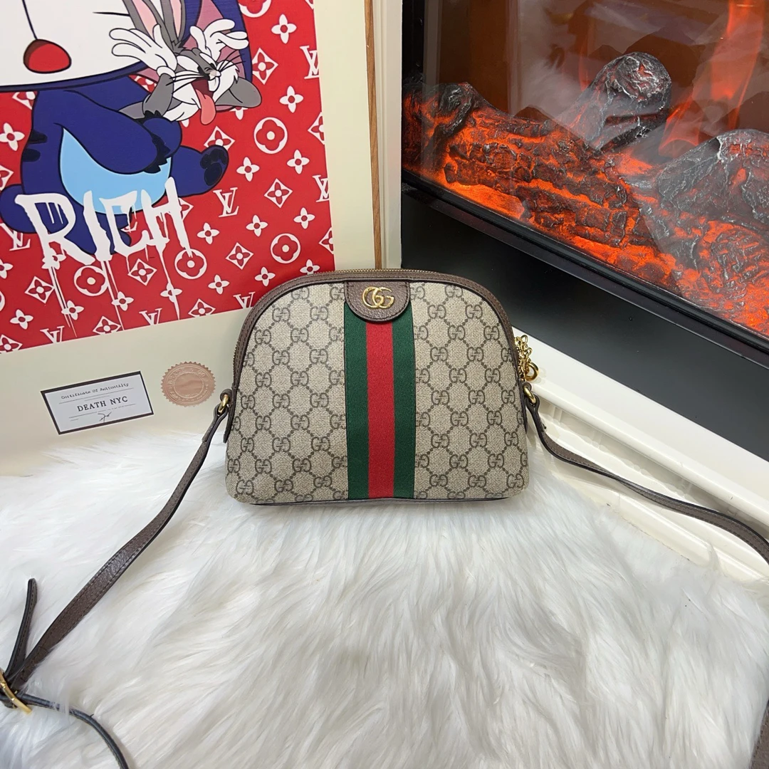 95新 GUCCI/古驰 gucci古驰老花贝壳包 a5310