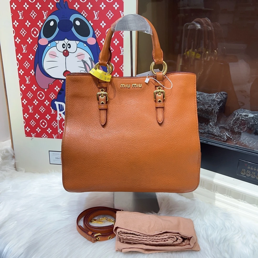 95新 MIU MIU/缪缪 缪缪全皮南瓜包 a4748
