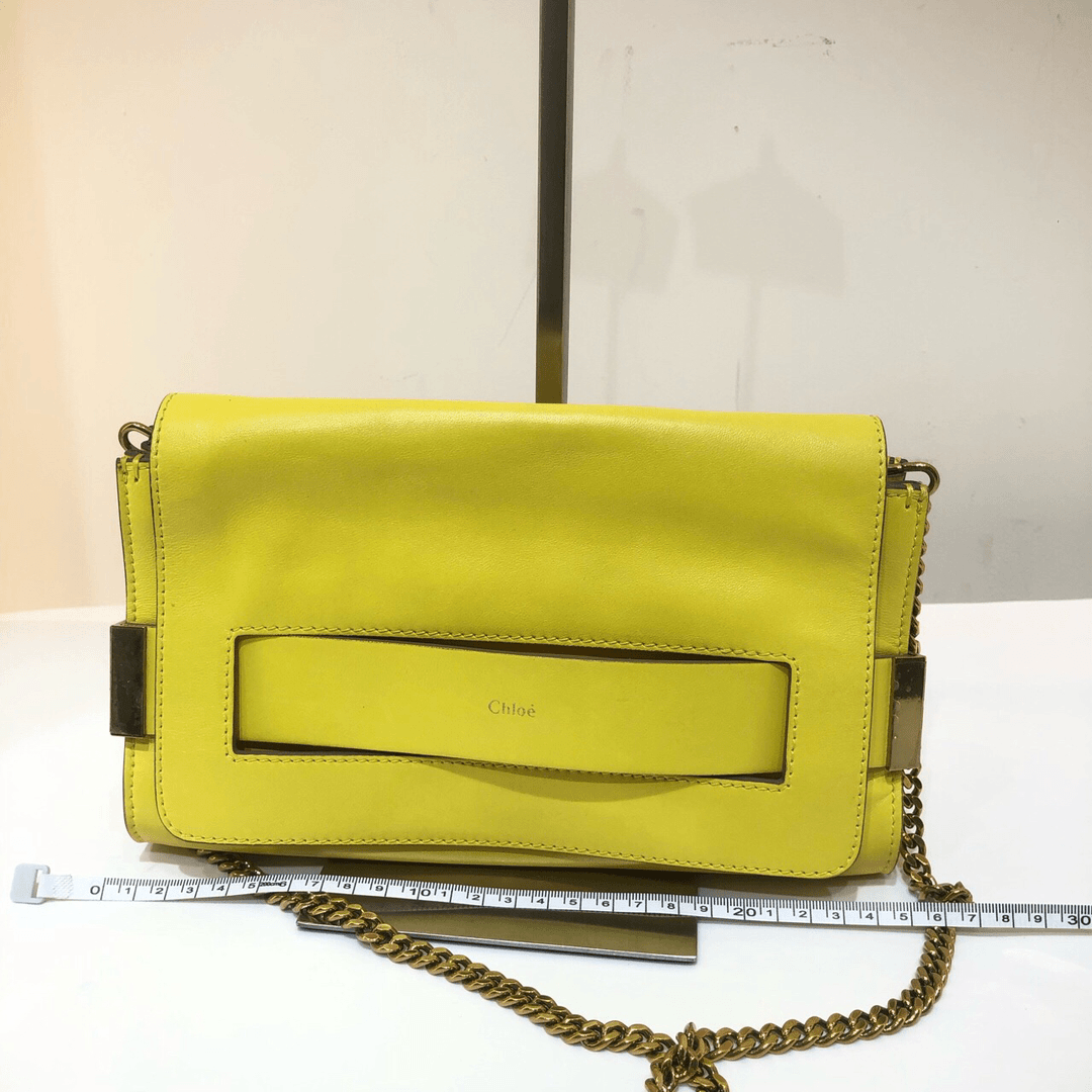 95新 Chloe/蔻依 蔻依小鸡黄链条包bb327