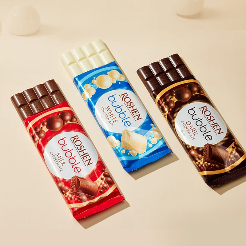 ROSHEN/如胜蜂窝状牛奶巧克力充气白巧气泡黑巧纯可可下午茶绵软
