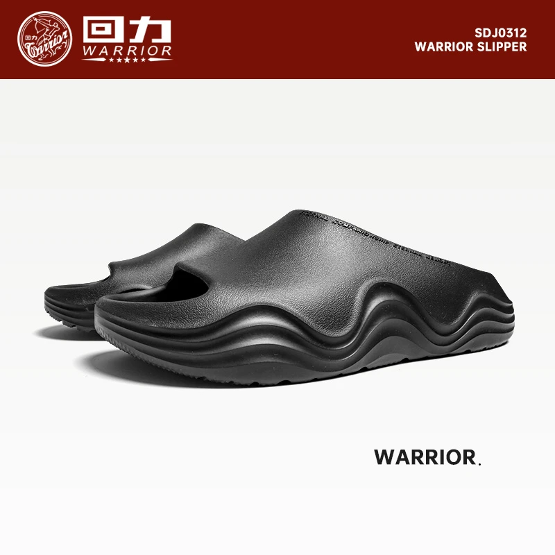 Warrior/回力运动男士拖鞋夏季踩屎感厚底户外防滑防臭一字拖男款