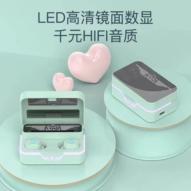 Type-C充电口高音质无线蓝牙耳机入耳式镜面小巧适用华为小米魅族