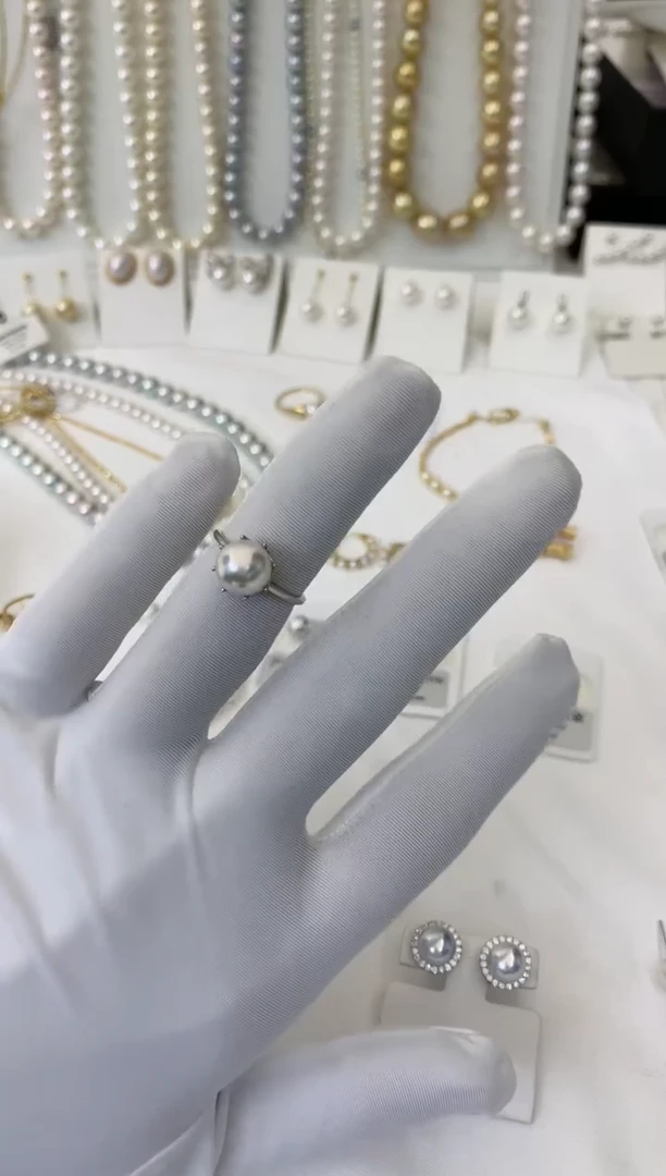 【闪购商品】海水珍珠戒指银S925镶嵌海水珍珠   戒指