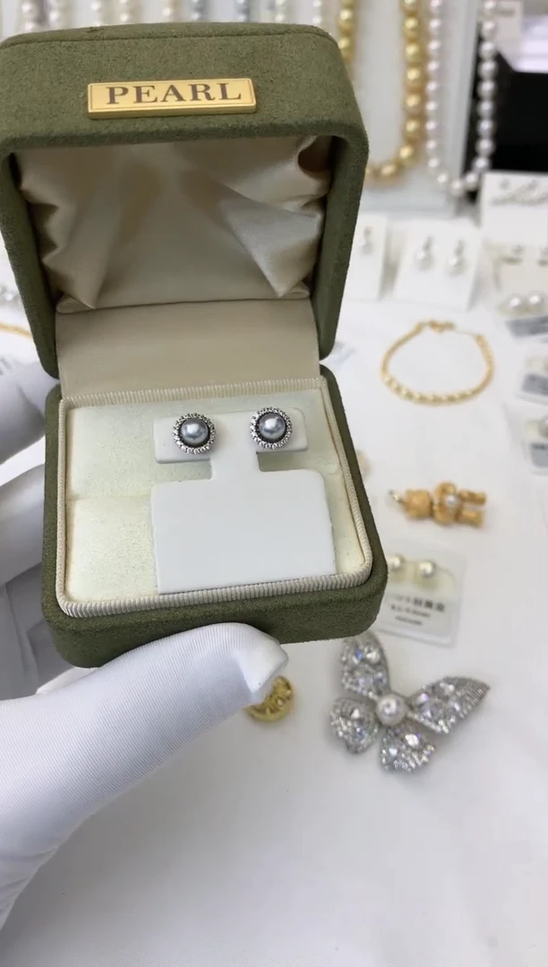 【闪购商品】海水珍珠耳饰银S925镶嵌海水珍珠  耳钉