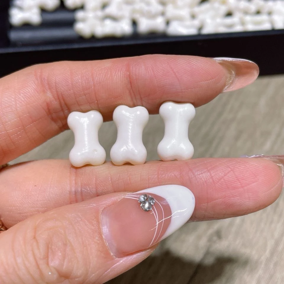 高瓷驼骨雕刻小骨头配件 diy手链项链挂件摆件文玩手串配饰lycf