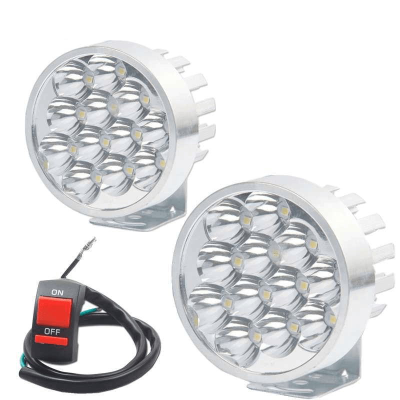 摩托车电动车灯超亮改装灯12V24V36V48V72V80V电流通用防水灯