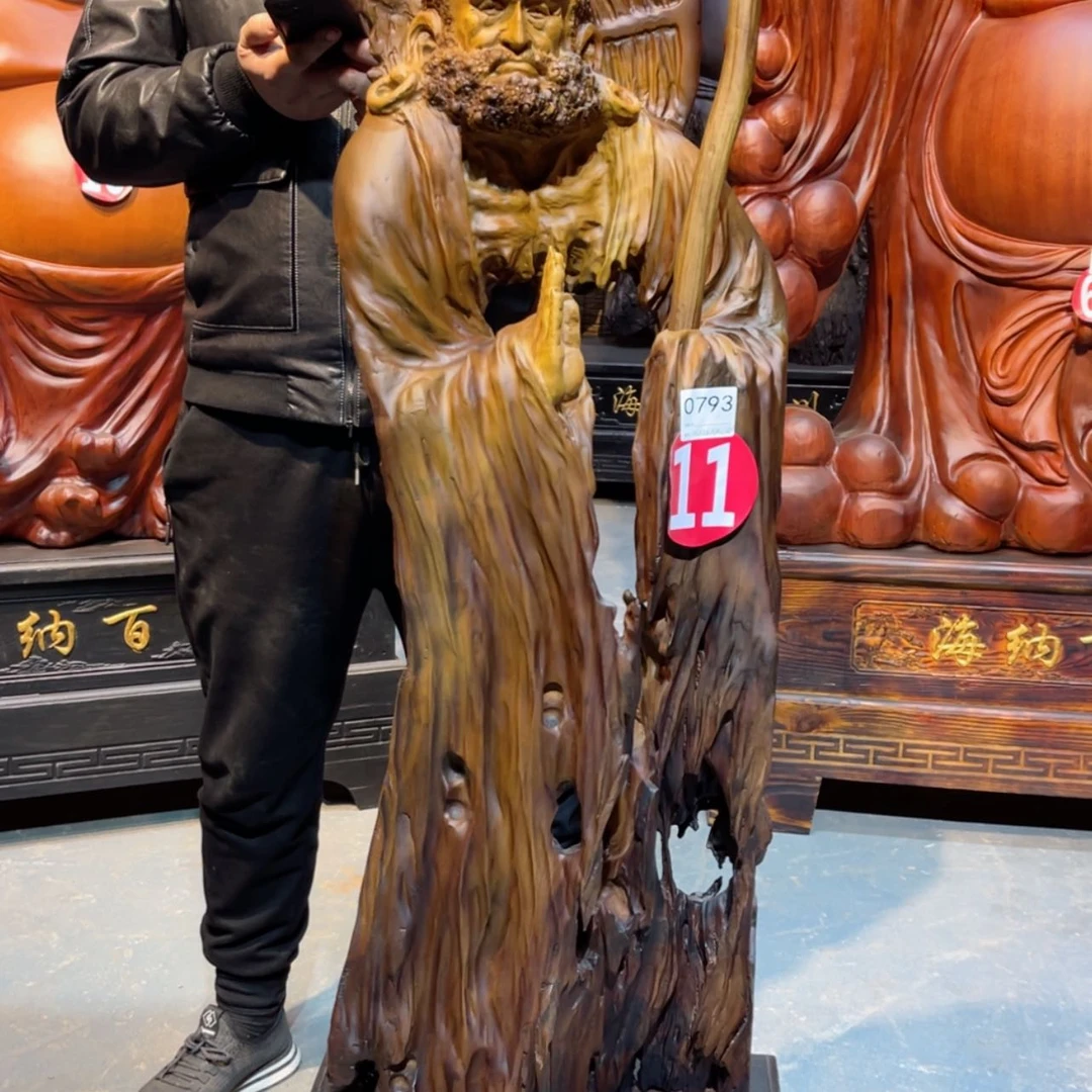 【闪购商品】樟木根雕万**华