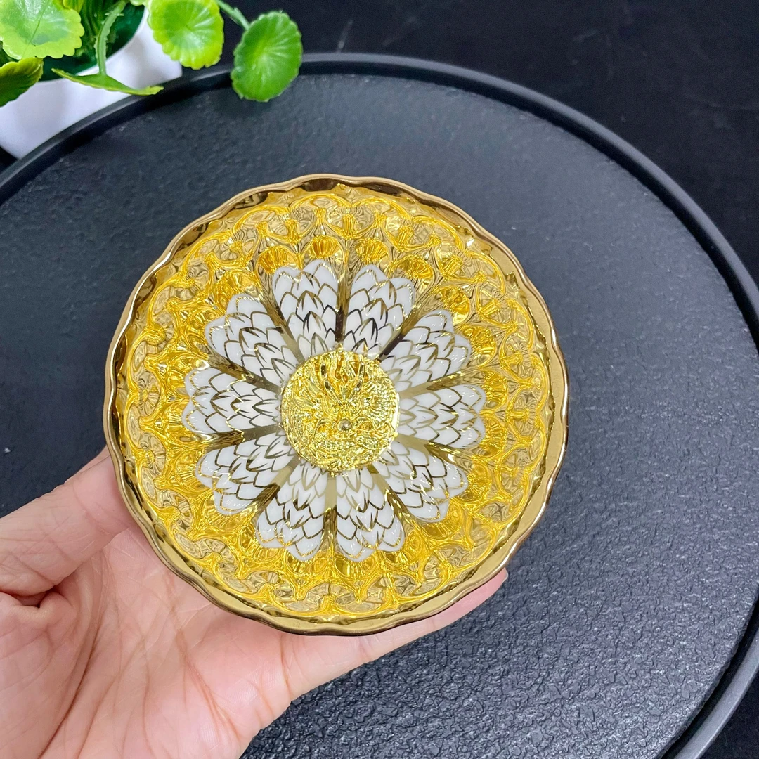 【金玉满堂龙王盏】高端主人杯家用古典陶瓷手工拉胚无礼盒@A