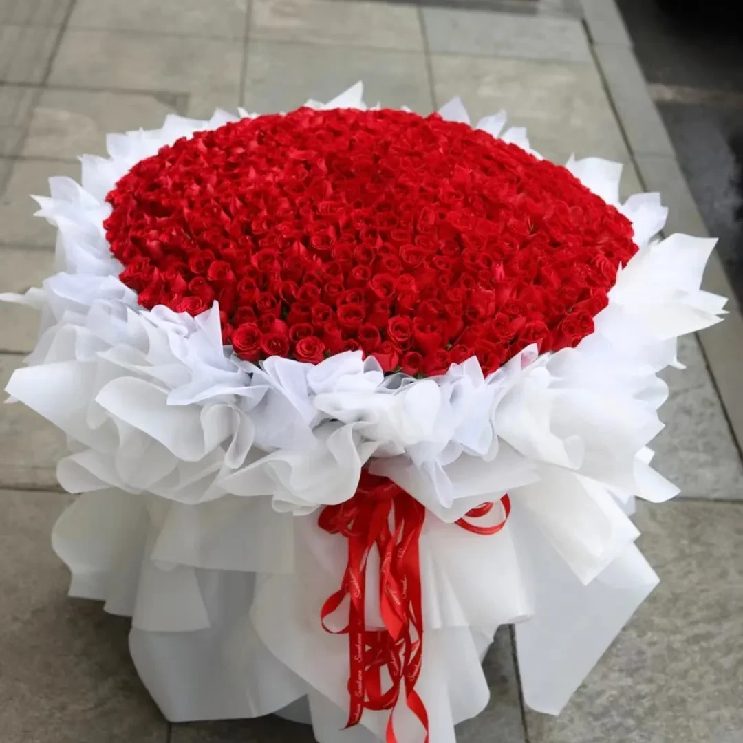 第一情深-199朵红玫瑰鲜花花束大型花束送女士鲜花配送送女士表白外卖同城送鲜花店