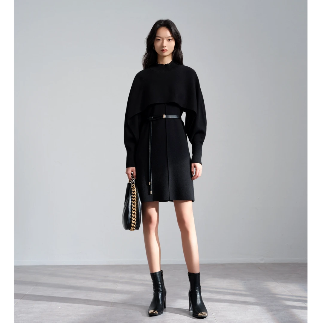 【小余专享】CEKEKE茜可可冬季新款纯色连衣裙-CLP5113243