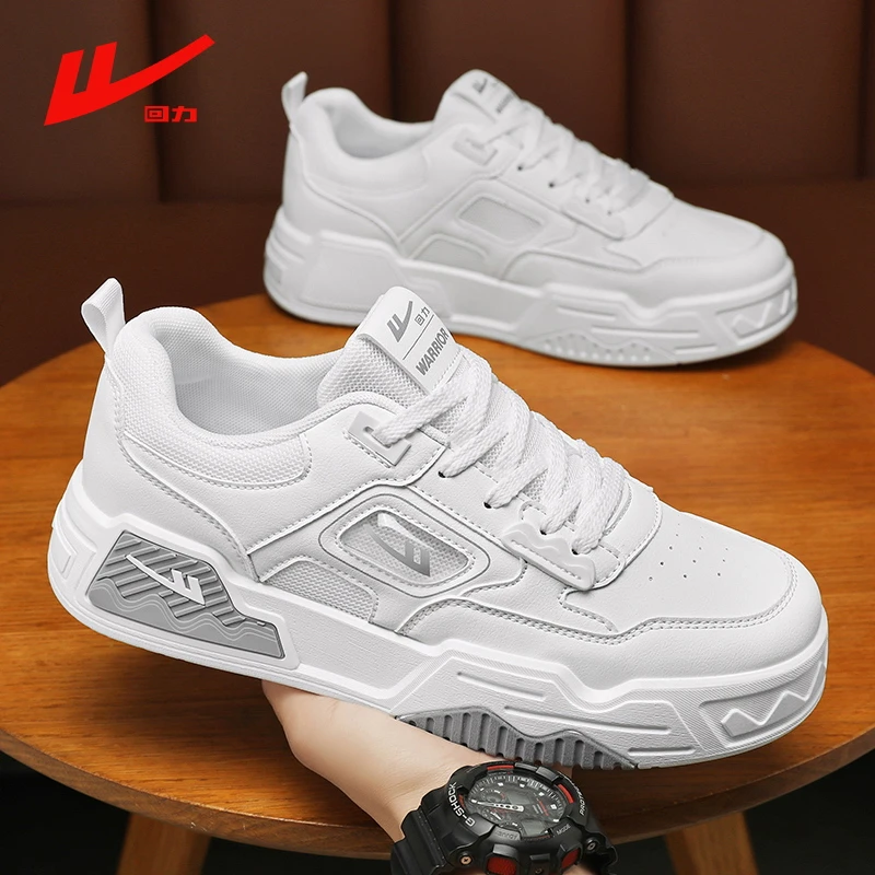 回力男鞋冬季2025新款透气网面休闲小白鞋百搭运动增高平板鞋潮鞋