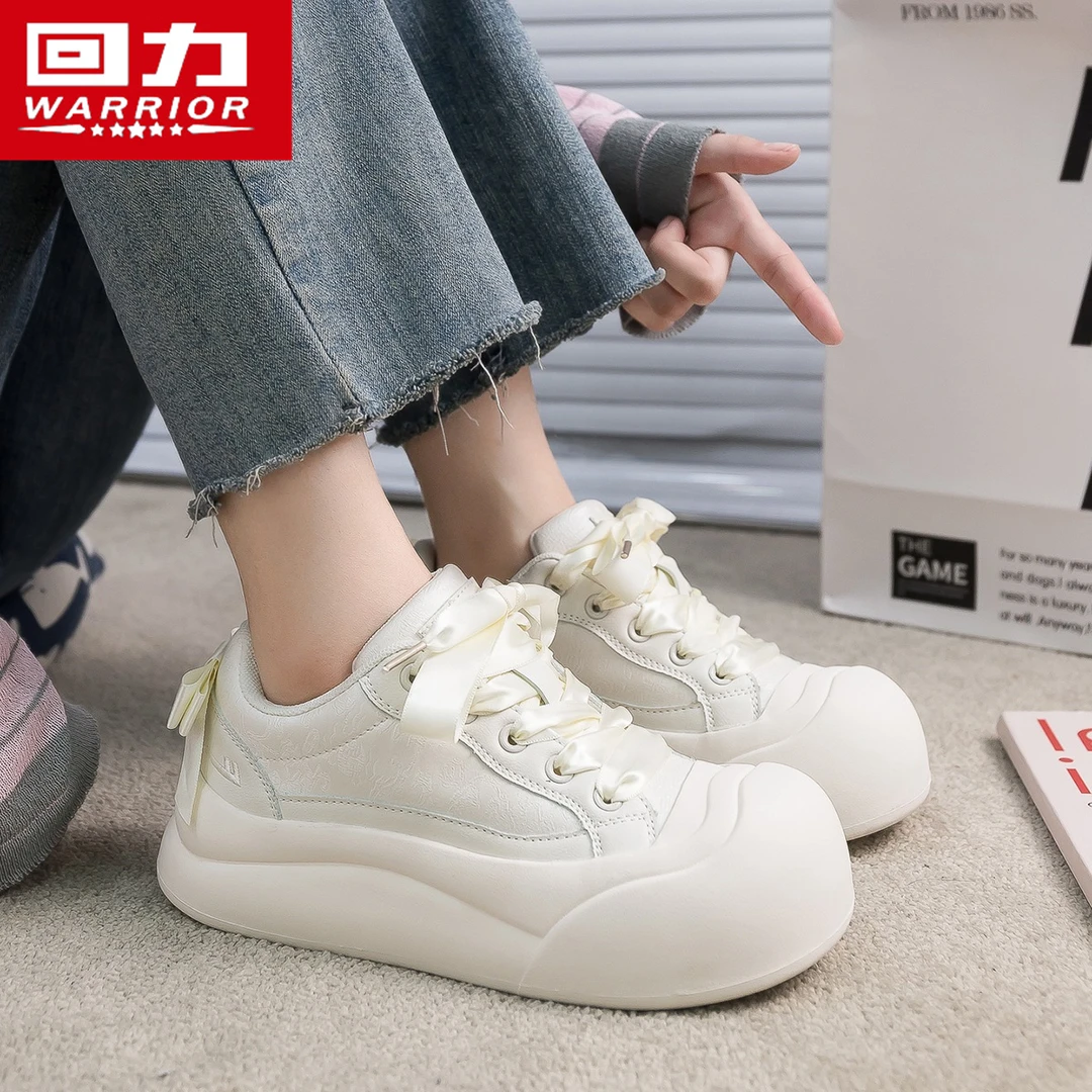 回力丑萌小白鞋女2024新款秋季小众原创大头休闲板鞋厚底百搭潮鞋