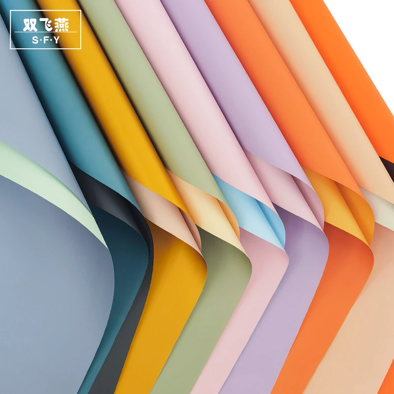 欧雅纸双面纯色纸防水花束纸夏日风小清新花艺包装材料鲜花资材