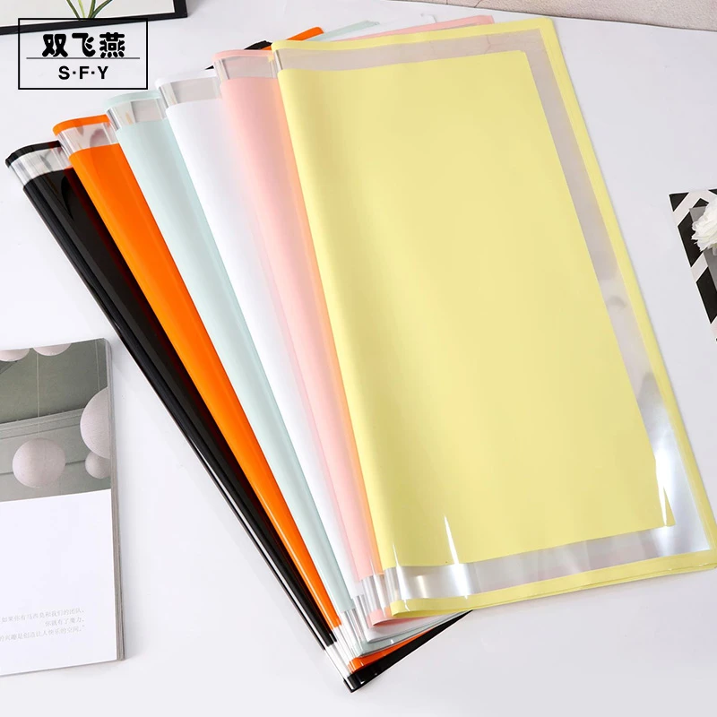 透明opp简约边框包装纸简框防水玻璃纸花艺包装纸鲜花包装材料