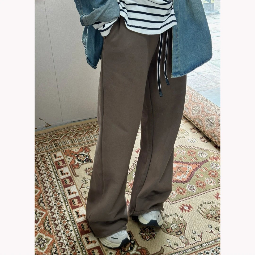 ZR119    秋冬厚款休闲抽绳松紧休闲裤