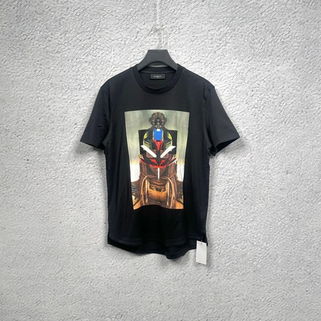 【福利款】95新 Givenchy 纪梵希 黑色秀款三拼人脸短袖 尺码/XL