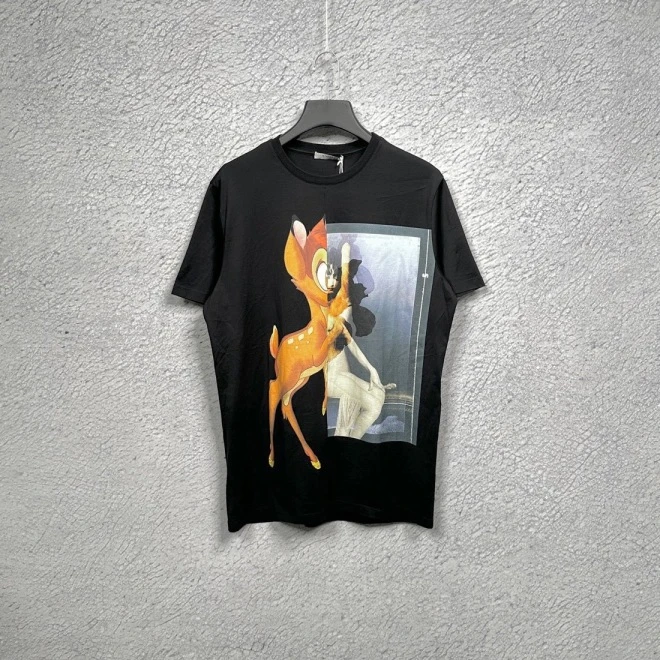 99新 Givenchy 纪梵希 黑色经典小鹿logo短袖 尺码：XS