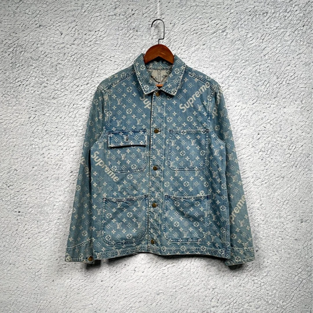 99新 Louis Vuitton 路易威登 LV Supreme联名牛仔夹克外套/44码