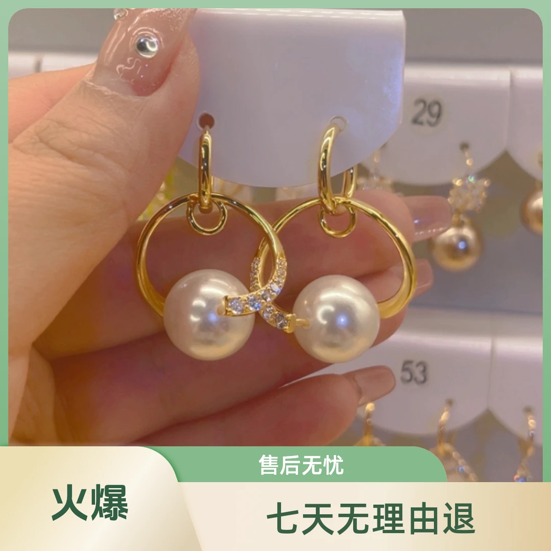 铜合金仿珍珠耳饰 精致千金感~贵气珠珠耳环轻奢高级感耳饰149