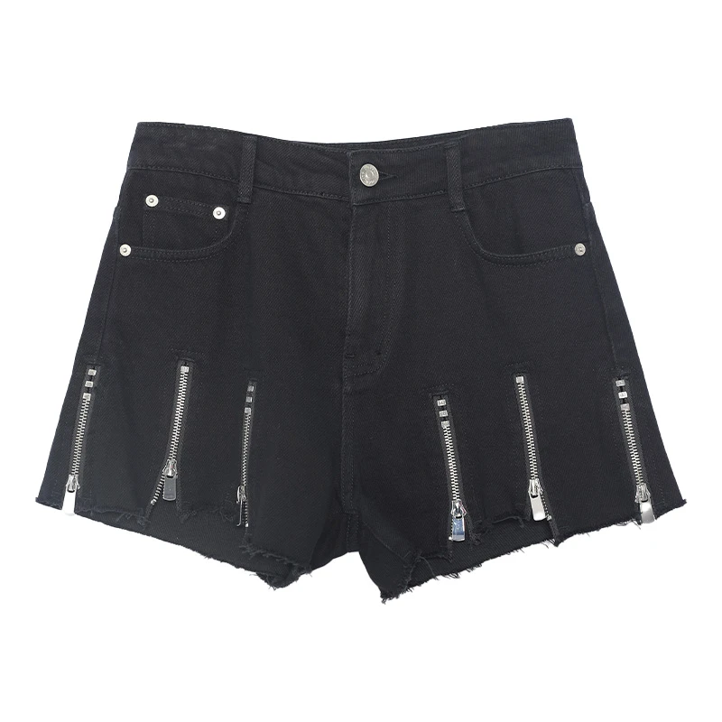女装牛仔裤时尚休闲百搭夏季黑色设计师x40511