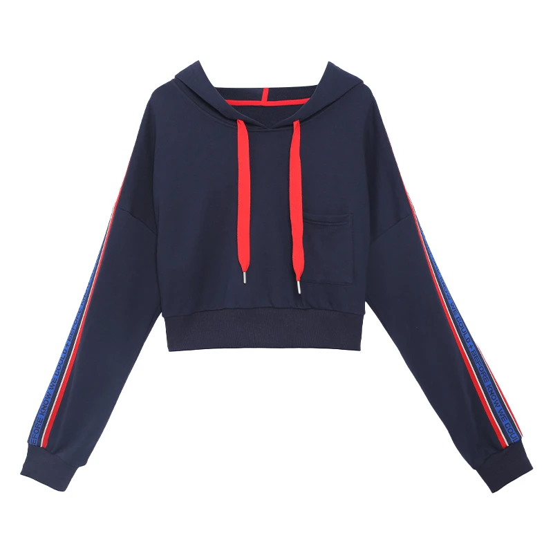 秋季新款时尚抽绳连帽百搭卫衣Q30284