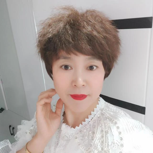 真人发丝手工钩织假发