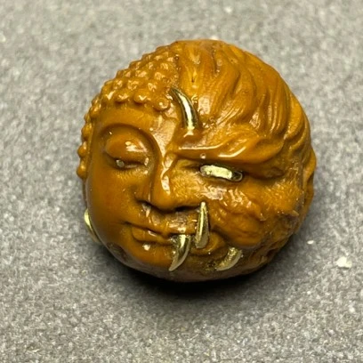 紫金鼠精工雕佛魔一念之间尺寸16单籽纯手工铜镶嵌