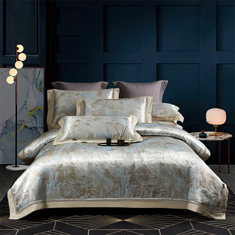 【香港品牌】轻奢全棉提花床上四件套-海洋之心